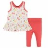 Gerber® 2-Piece Baby Girls Cherry Kisses Sleeveless Tunic & Legging Set See What's New