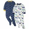 Gerber® BabyPreemie - 24M 2-Pack Baby Boys Zoo & Rhino Fleece Pajamas