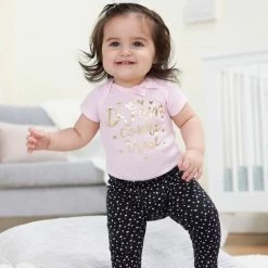 Gerber® BabyPreemie - 24M Organic 3-Pack Baby Girls Princess Short Sleeve Onesies® Bodysuits