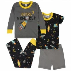Gerber® See What's New 4-Piece Infant & Toddler Boys Blast Off Snug Fit Cotton Pajamas