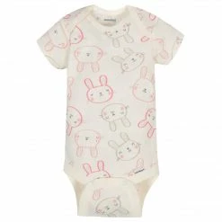 8-Pack Baby Girls Bunny Onesies® Brand Bodysuits