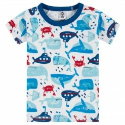 Gerber® See What's New 4-Piece Infant & Toddler Boys Sea Friends Snug Fit Cotton Pajamas