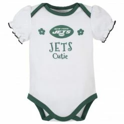 NFL BabyPreemie - 24M New York Jets Baby Girls Short Sleeve Bodysuits