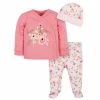 Gerber® Organic Collection 3-Piece Baby Girls Love You Organic Take-Me-Home Set
