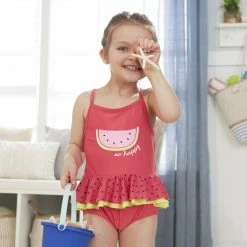 Gerber® 2-Piece Girls Watermelon Swimsuit & Hat Bundle BabyPreemie - 24M