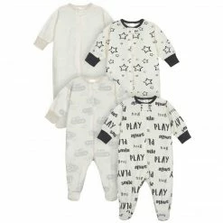 Onesies® Brand 4-Pack Baby Neutral Words Sleep N' Play