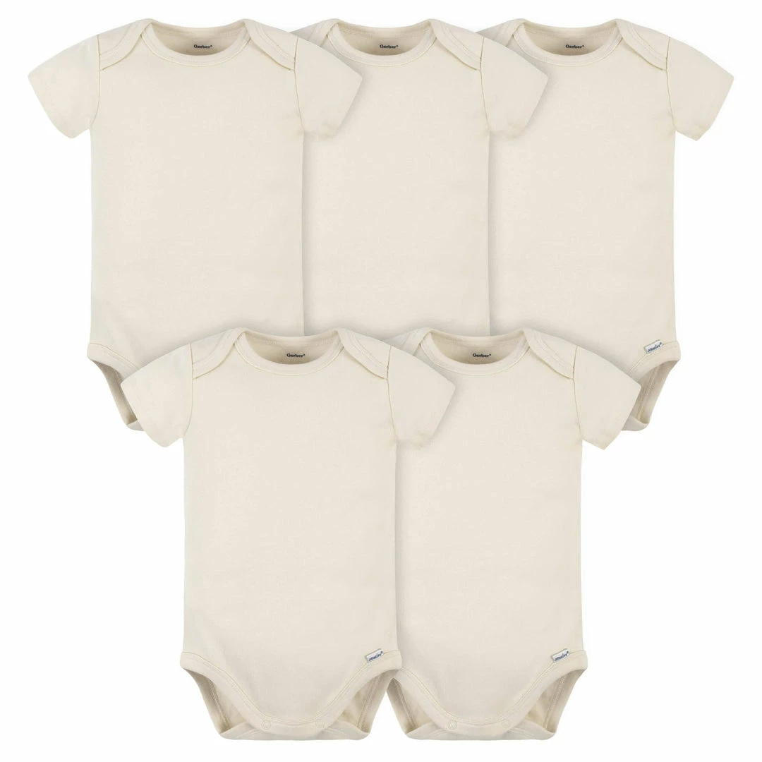 Flash Sale 🎉 Gerber® 5-Pack Baby Natural Premium Onesies® Bodysuits 💯 1 Gerber® 5-Pack Baby Natural Premium Onesies® Bodysuits