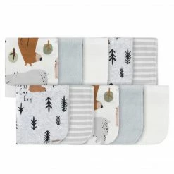 Gerber® 12-Piece Boys Bear Hooded Towel & Washcloth Set Bath