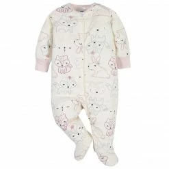 Gerber® BabyPreemie - 24M 3-Pack Organic Baby Girls Fox Sleep 'n Plays
