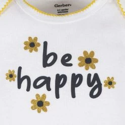 Gerber® 4-Piece Baby Girls Bee Garden Onesies® Bodysuit, Tee, Skort & Pant Set See What's New