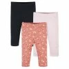Gerber® 3-Pack Baby Girls Floral, Pink, & Black Leggings