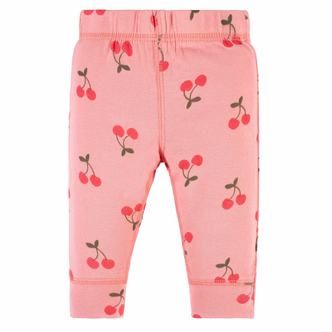 Hot Sale 🥰 Gerber® See What's New 3-Piece Baby 👧 Girls Cherry Kisses Short Sleeve Onesies® Bodysuits & Pants Set ❤️ 2 Gerber® See What's New 3-Piece Baby Girls Cherry Kisses Short Sleeve Onesies® Bodysuits & Pants Set