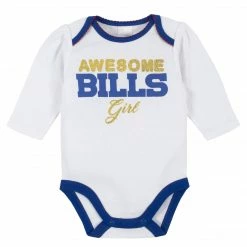 NFL Buffalo Bills Baby Girls Bodysuit, Pant, And Cap Set