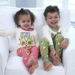 Gerber® 4-Piece Baby & Toddler Pink Avocado Snug Fit Cotton Pajamas BabyPreemie - 24M