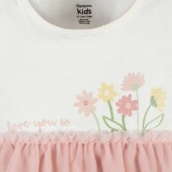 Gerber® BabyPreemie - 24M Baby & Toddler Girls Floral Meadow Long Sleeve Tulle Dress