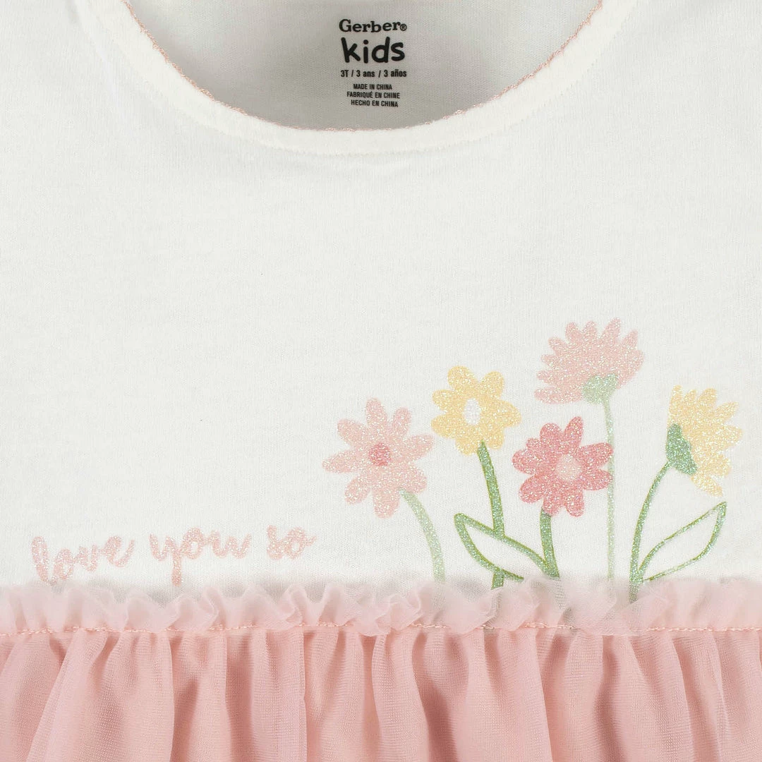 Deals 🎁 Gerber® BabyPreemie - 24M Baby & Toddler 👧 Girls Floral Meadow Long Sleeve Tulle 👗 Dress ⭐ 2 Gerber® BabyPreemie - 24M Baby & Toddler Girls Floral Meadow Long Sleeve Tulle Dress