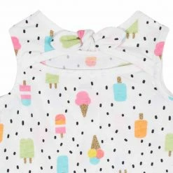 Gerber® 3-Piece Baby Girls' Frozen Treats Dress, Diaper Cover, And Hat Set BabyPreemie - 24M