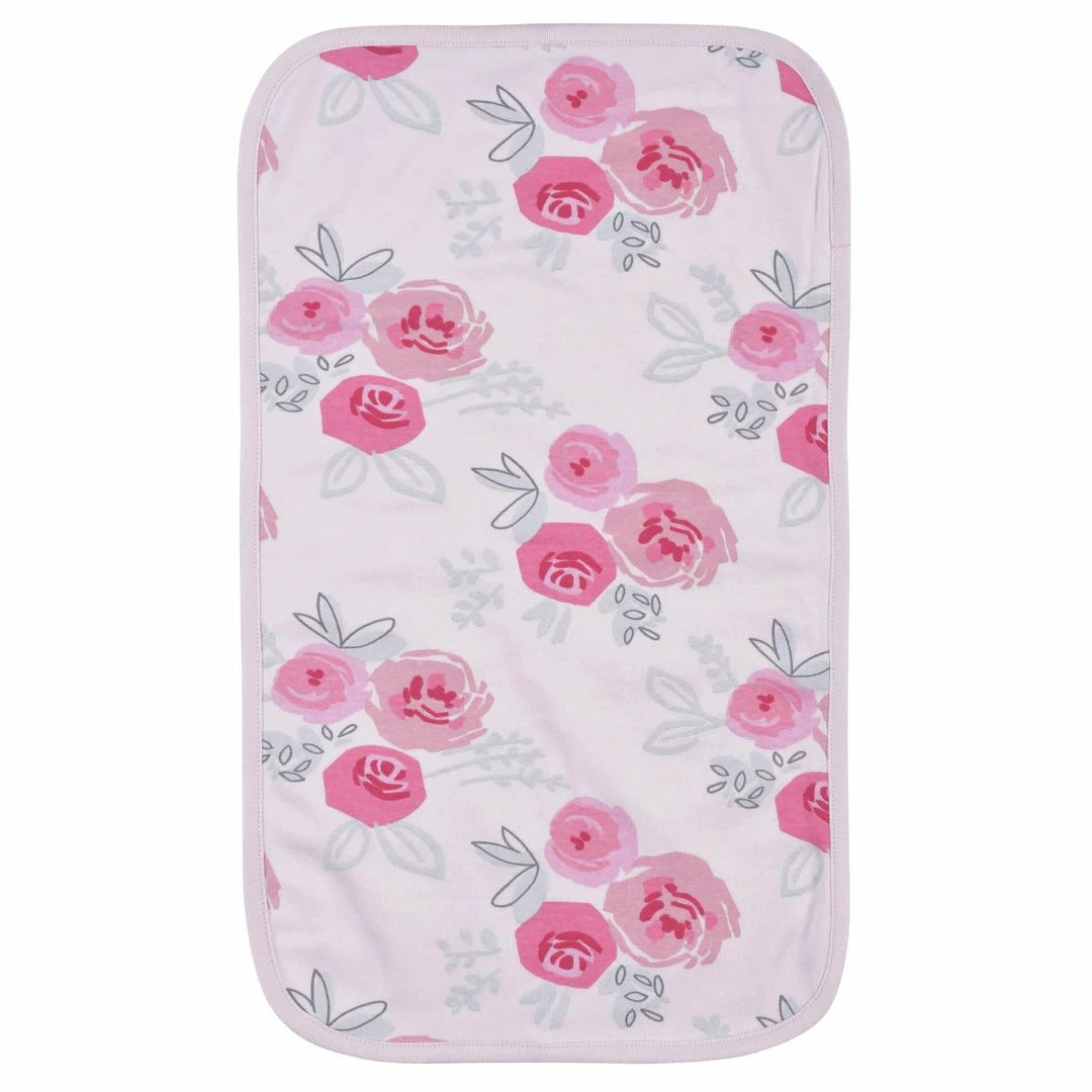 Best Sale 🧨 Gerber® 3-Piece Baby 👧 Girls Comfy Stretch Roses & Bunnies Bib & Burps Set BabyPreemie - 24M 👍 2 Gerber® 3-Piece Baby Girls Comfy Stretch Roses & Bunnies Bib & Burps Set BabyPreemie - 24M