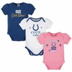 NFL Indianapolis Colts Baby Girls Short Sleeve Bodysuits