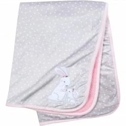 Gerber® Girls Mommy & Me Bunny Plush Blanket
