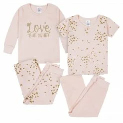 Gerber® 4-Piece Infant & Toddler Girls Love Snug Fit Cotton Pajamas BabyPreemie - 24M