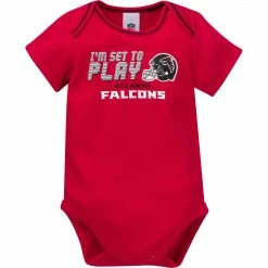 NFL 3-Pack Baby Boys Falcons Short Sleeve Bodysuits BabyPreemie - 24M