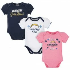 NFL BabyPreemie - 24M Los Angeles Chargers Baby Girls Short Sleeve Bodysuits