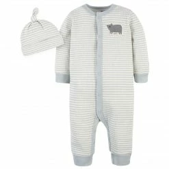 Gerber® 2-Piece Baby Boys Beary Cute Coverall & Hat Set BabyPreemie - 24M