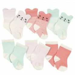 Gerber® 6-Pack Baby Girls Rainbow Wiggle Proof® Socks BabyPreemie - 24M