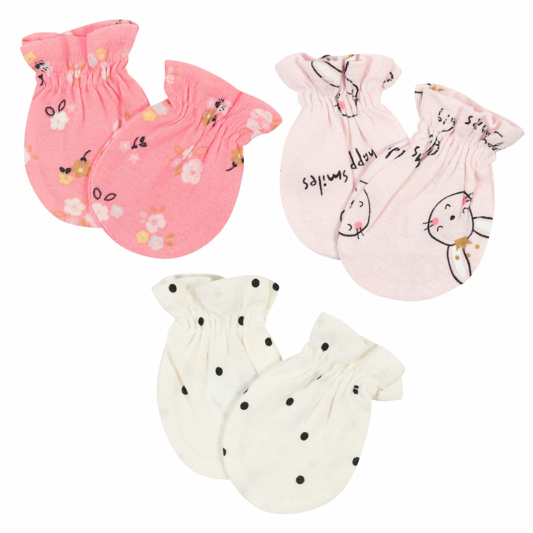 Best Sale 🥰 Gerber® 3-Pack Baby 👧 Girls Ballerina No Scratch Mittens BabyPreemie - 24M ✨ 1 Gerber® 3-Pack Baby Girls Ballerina No Scratch Mittens BabyPreemie - 24M