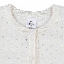 Gerber® Baby & Toddler Girls White Pointelle Cardigan