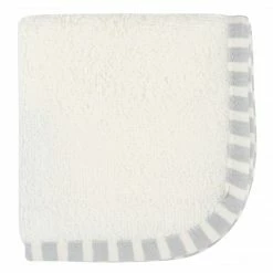 Gerber® 4-Pack Boys Gray & Ivory Woven Washcloths Toddler Boy