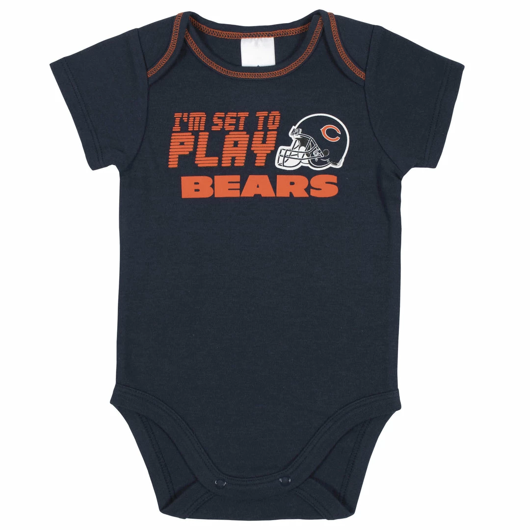 Flash Sale 🧨 NFL Chicago Bears 3-Piece Baby Boys Bodysuit, Sleep 'N Play, And Cap Set BabyPreemie - 24M 🌟 4 NFL Chicago Bears 3-Piece Baby Boys Bodysuit, Sleep 'N Play, And Cap Set BabyPreemie - 24M