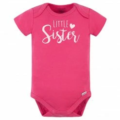 Gerber® BabyPreemie - 24M Baby Girl "Little Sister" Short Sleeve Onesies® Bodysuit