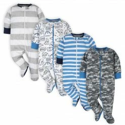 Onesies® Brand 4-Pack Baby Boys Dino Sleep N' Plays