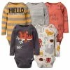 Gerber® BabyPreemie - 24M 5-Pack Baby Boys Safari Long Sleeve Onesies® Bodysuits