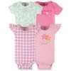 Gerber® 4-Pack Baby Girls Summer Blossom Short Sleeve Onesies® Bodysuits See What's New