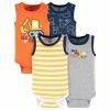 Gerber® 4-Pack Baby Boys Big Digger Tank Onesies® Bodysuits