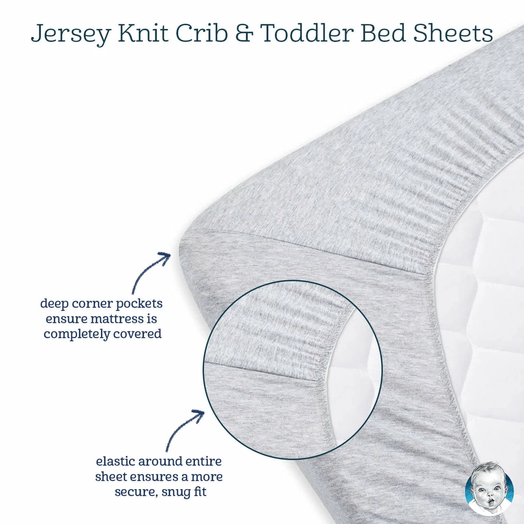 Flash Sale 🧨 Gerber® Toddler Boy Boys Gray Fitted Crib Sheet 👏 3 Gerber® Toddler Boy Boys Gray Fitted Crib Sheet