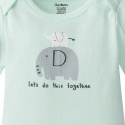 Gerber® 3-Piece Baby Neutral Baby Safari Onesies® Bodysuits & Pants Set BabyPreemie - 24M