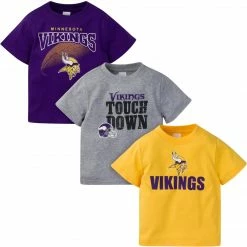 NFL 3-Pack Baby & Toddler Boys Vikings Short Sleeve Shirts BabyPreemie - 24M