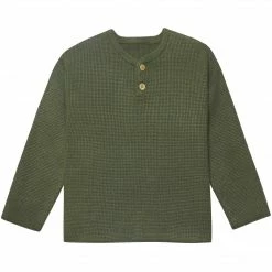 Gerber® Kids Infant & Toddler Boys Green Henley Sweater