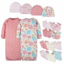 Gerber® 16-Piece Baby Girls Princess Gown, Mitten, Cap, & Sock Set