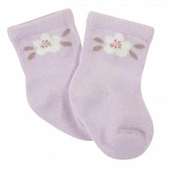 Gerber® 6-Pack Baby Girls Bunny Ballerina Wiggle Proof® Jersey Crew Socks BabyPreemie - 24M