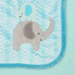 Gerber® BabyPreemie - 24M Boys Elephants Plush Blanket