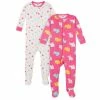 Gerber® 2-Pack Baby & Toddler Girls Cats Snug Fit Footed Cotton Pajamas BabyPreemie - 24M