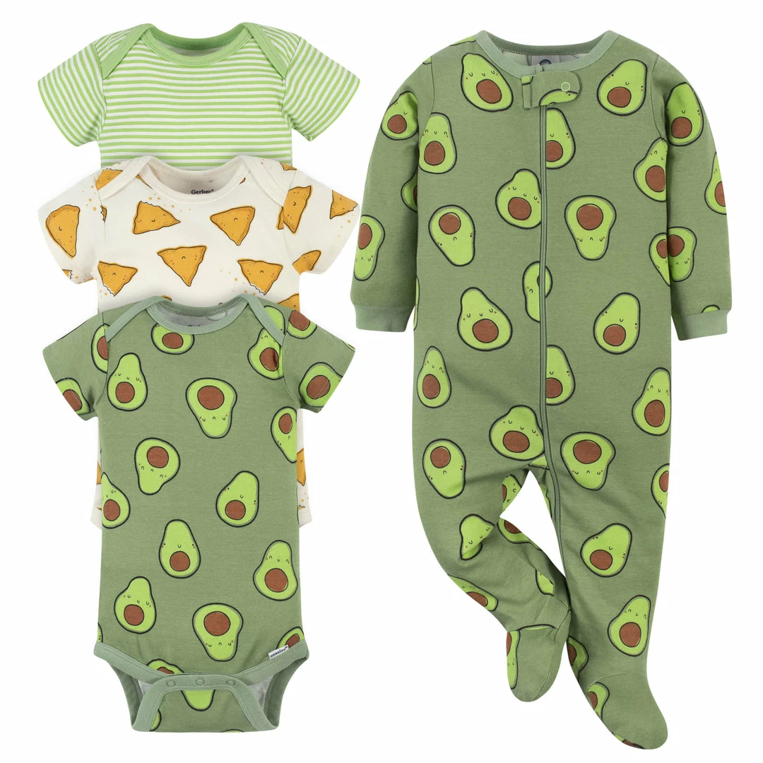 Best reviews of ❤️ Gerber® BabyPreemie - 24M 4-Piece Baby Green Avocados Onesies® Bodysuit & Sleep 'N Play Set 🔥 1 Gerber® BabyPreemie - 24M 4-Piece Baby Green Avocados Onesies® Bodysuit & Sleep 'N Play Set