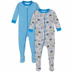 Gerber® 2-Pack Baby & Toddler Boys Space Snug Fit Footed Cotton Pajamas BabyPreemie - 24M