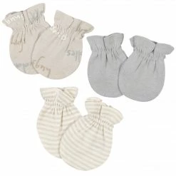 Gerber® 3-Pack Baby Neutral Safari No Scratch Mittens