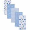 Gerber® 5-Pack Baby Boys Space Flannel Receiving Blankets BabyPreemie - 24M